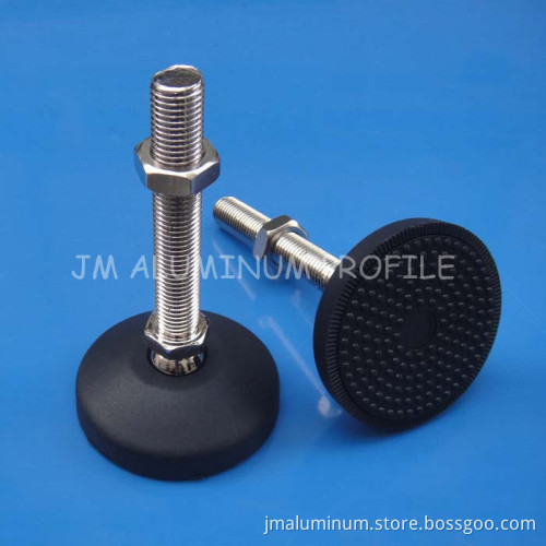 Leveling Foot Mounts, Nylon Plastic Base with Carbon Steel Screw Knuckle Adjustable Knuck